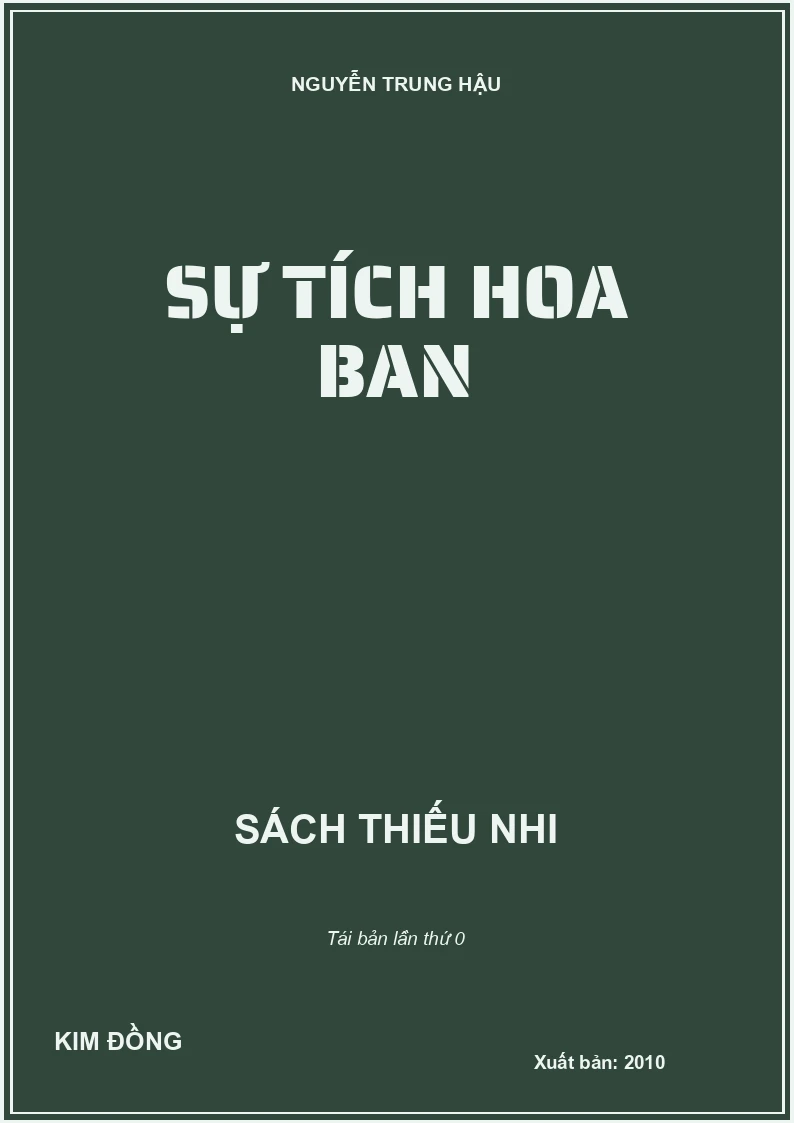 SỰ TÍCH HOA BAN