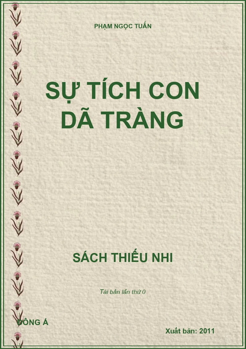 SỰ TÍCH CON DÃ TRÀNG