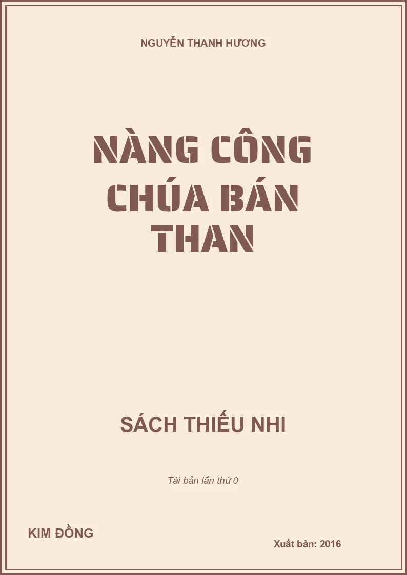NÀNG CÔNG CHÚA BÁN THAN