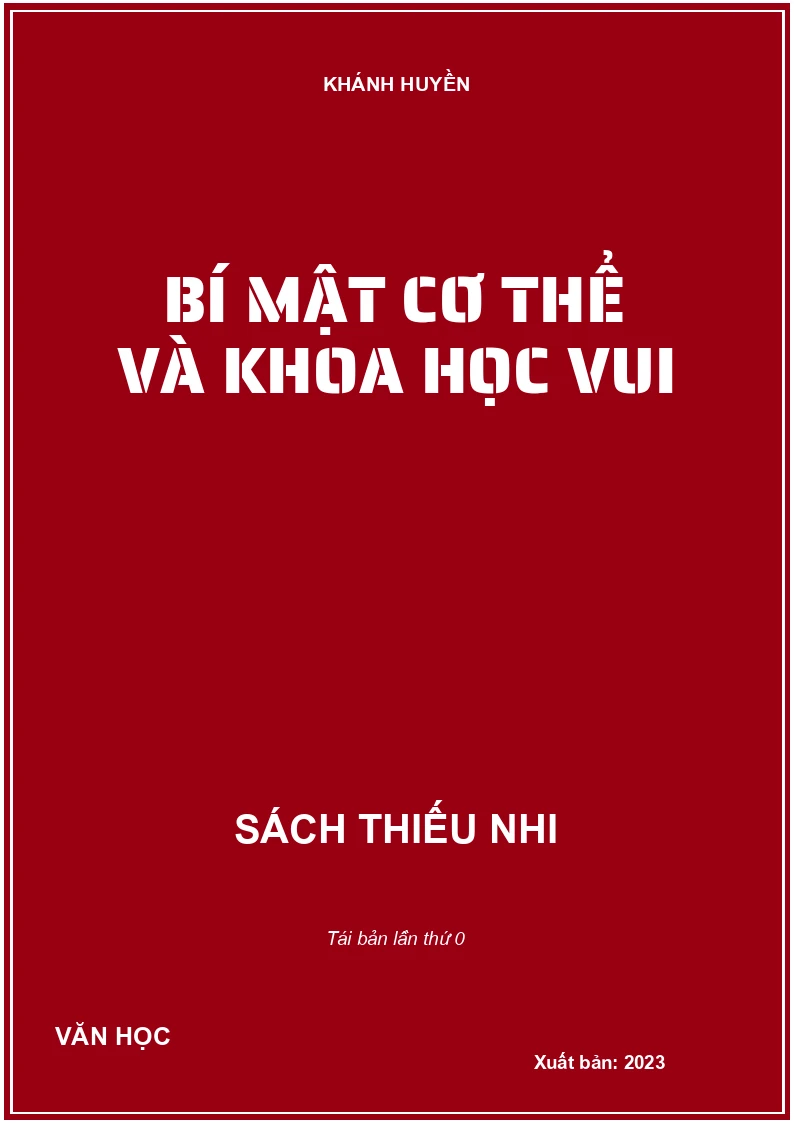 BÍ MẬT CƠ THỂ VÀ KHOA HỌC VUI