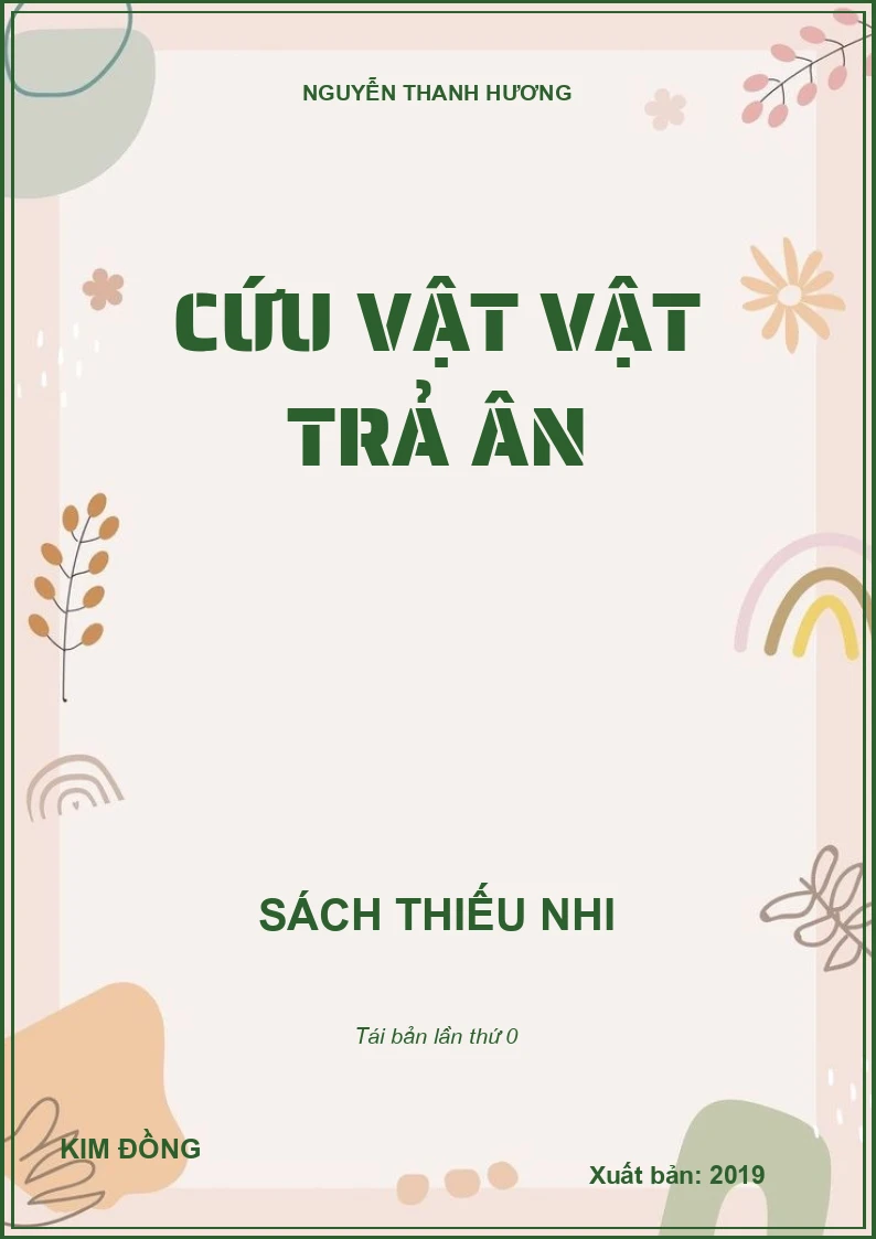 CỨU VẬT VẬT TRẢ ÂN