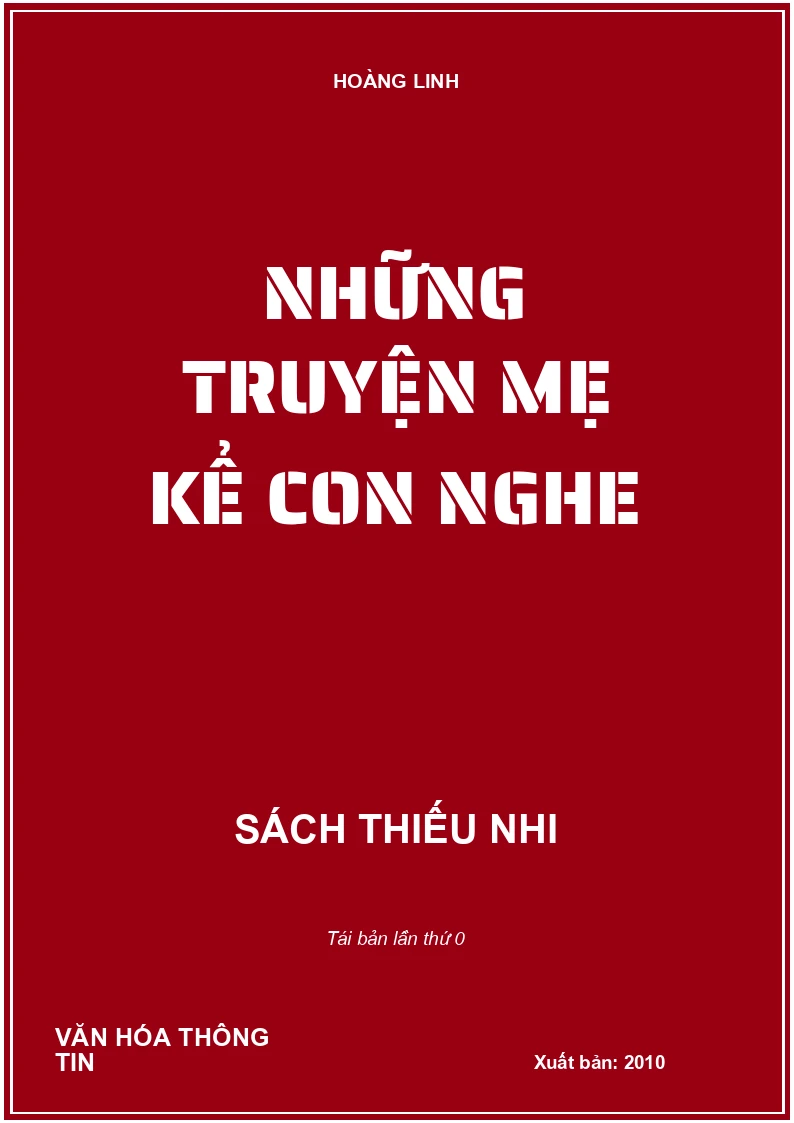 NHỮNG TRUYỆN MẸ KỂ CON NGHE
