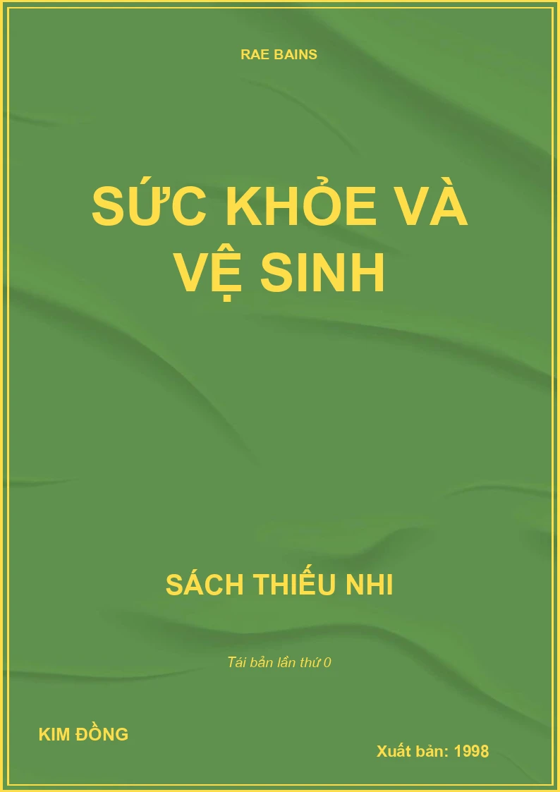 SỨC KHỎE VÀ VỆ SINH