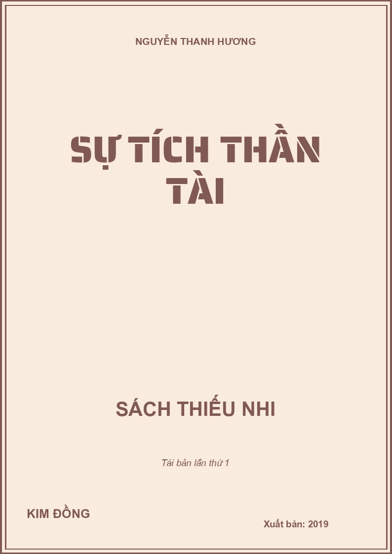 SỰ TÍCH THẦN TÀI