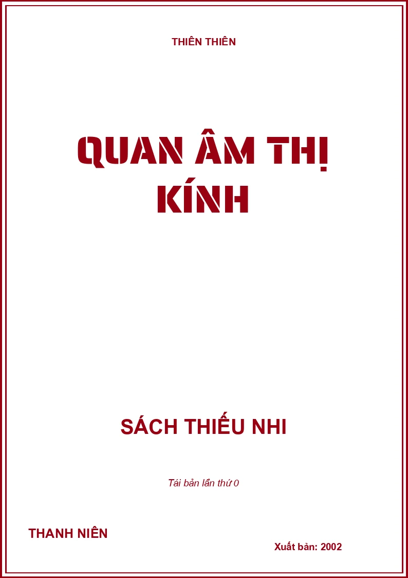 QUAN ÂM THỊ KÍNH