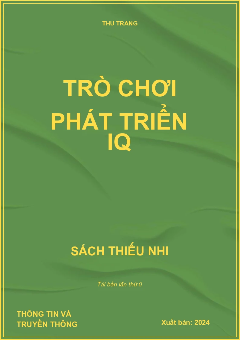 TRÒ CHƠI PHÁT TRIỂN IQ
