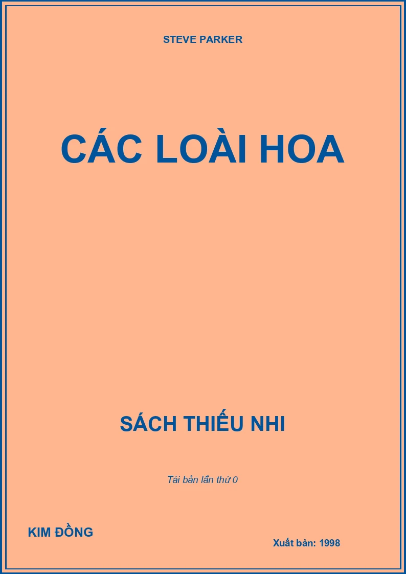 CÁC LOÀI HOA