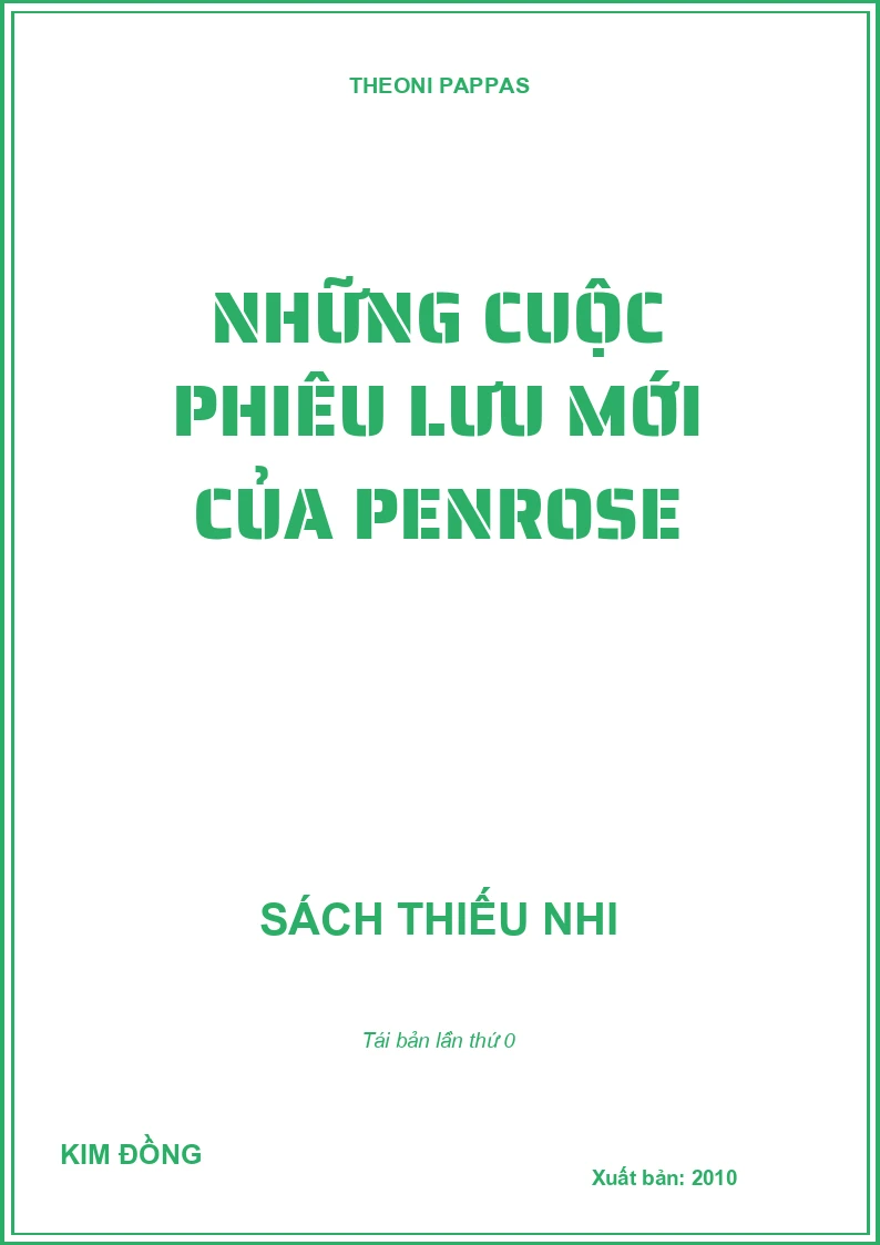 NHỮNG CUỘC PHIÊU LƯU MỚI CỦA PENROSE