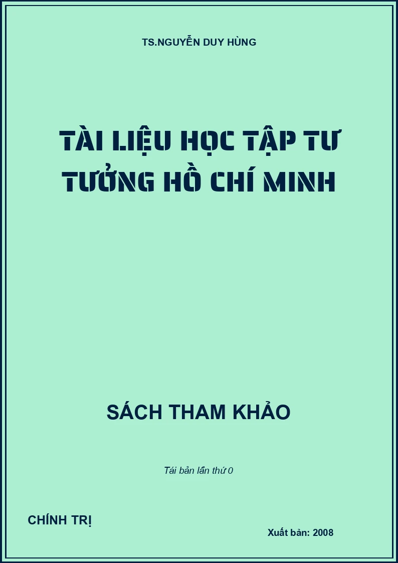 TÀI LIỆU HỌC TẬP TƯ TƯỞNG HỒ CHÍ MINH