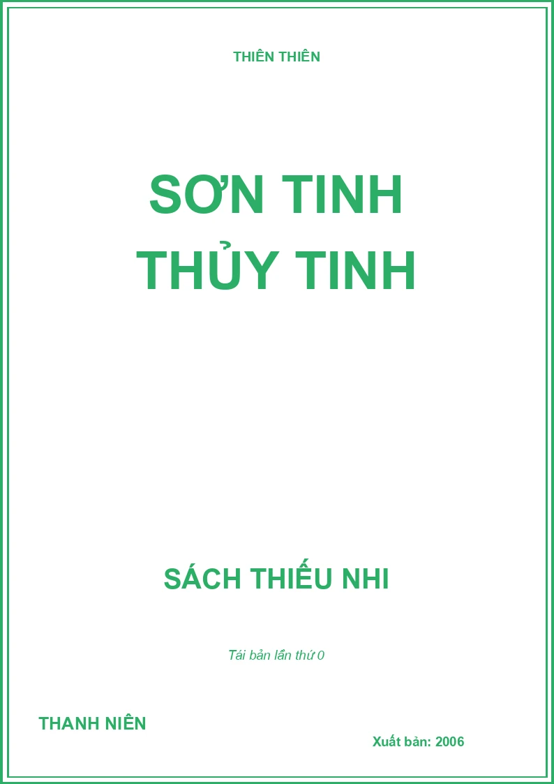 SƠN TINH THỦY TINH