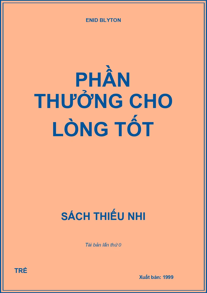 PHẦN THƯỞNG CHO LÒNG TỐT