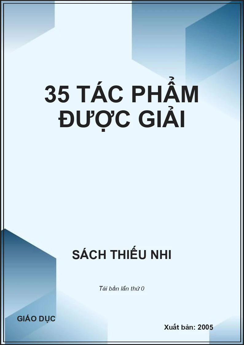 35 TÁC PHẨM ĐƯỢC GIẢI