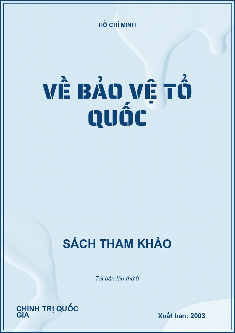 VỀ BẢO VỆ TỔ QUỐC