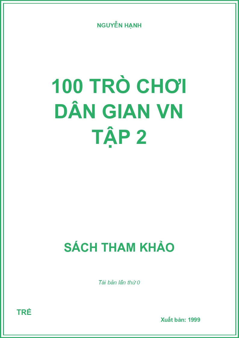 100 TRÒ CHƠI DÂN GIAN VN TẬP 2