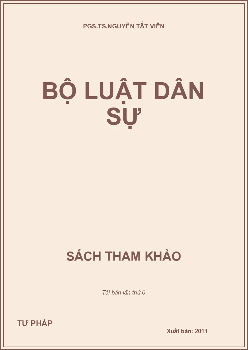 BỘ LUẬT DÂN SỰ