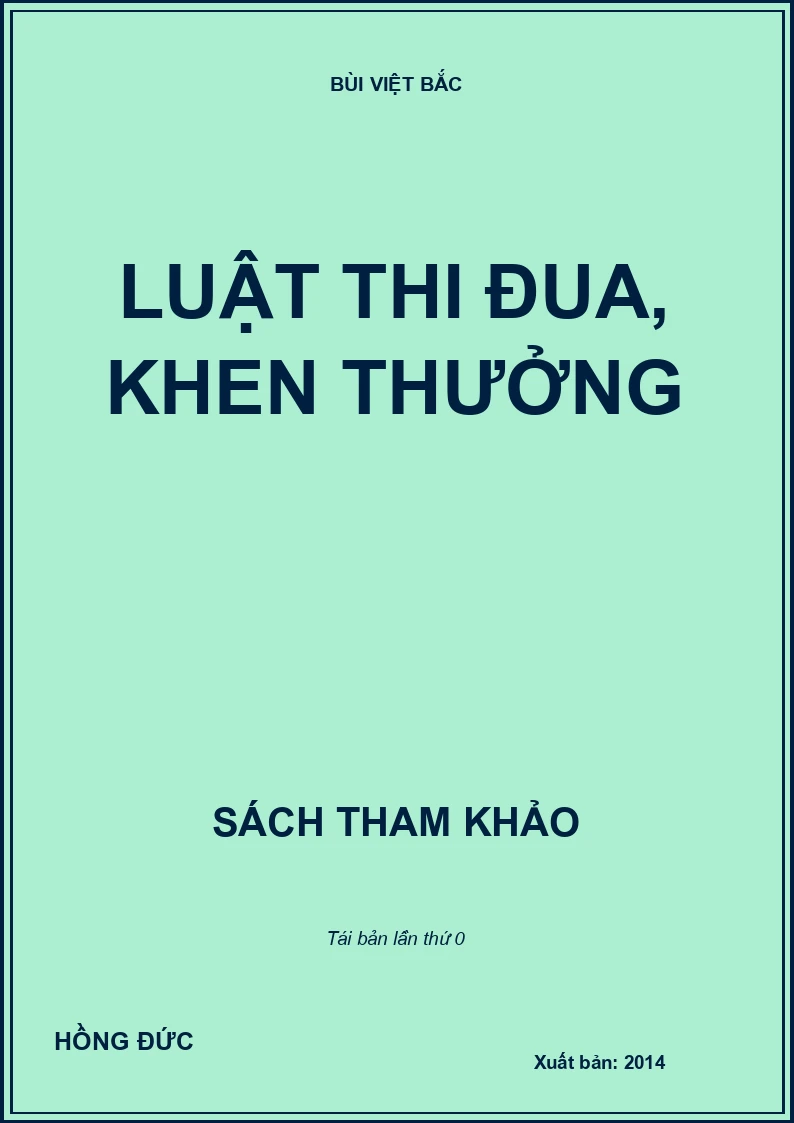 LUẬT THI ĐUA, KHEN THƯỞNG