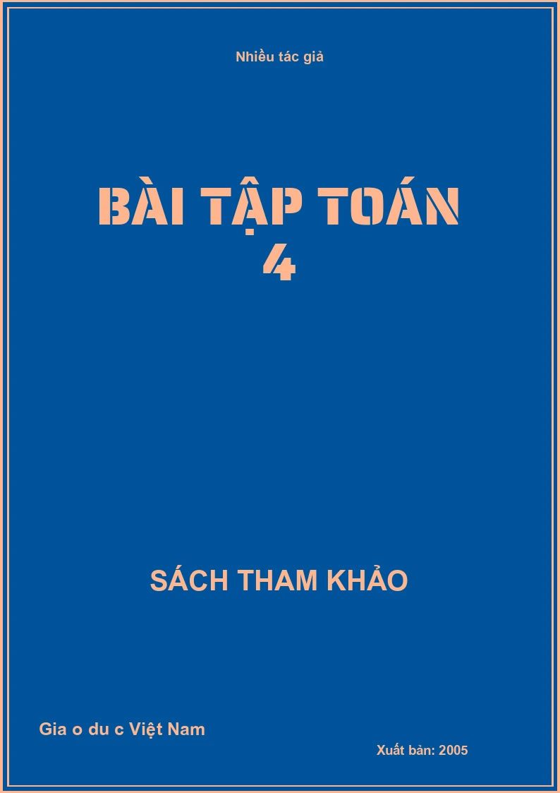 Bài tập Toán 4