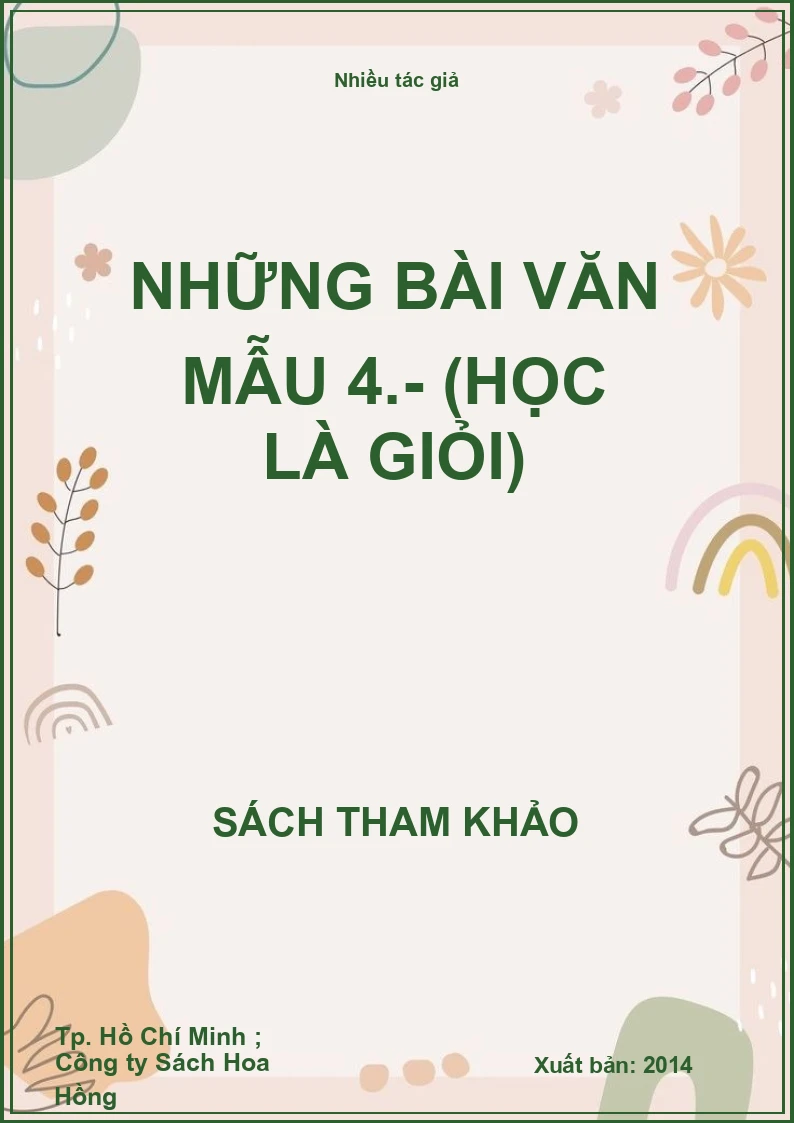Những bài văn mẫu 4.- (Học là giỏi)