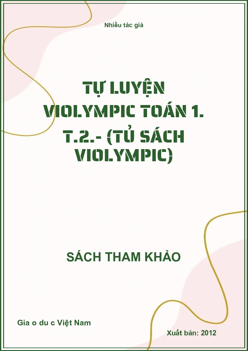 Tự luyện Violympic toán 1. T.2.- (Tủ sách Violympic)
