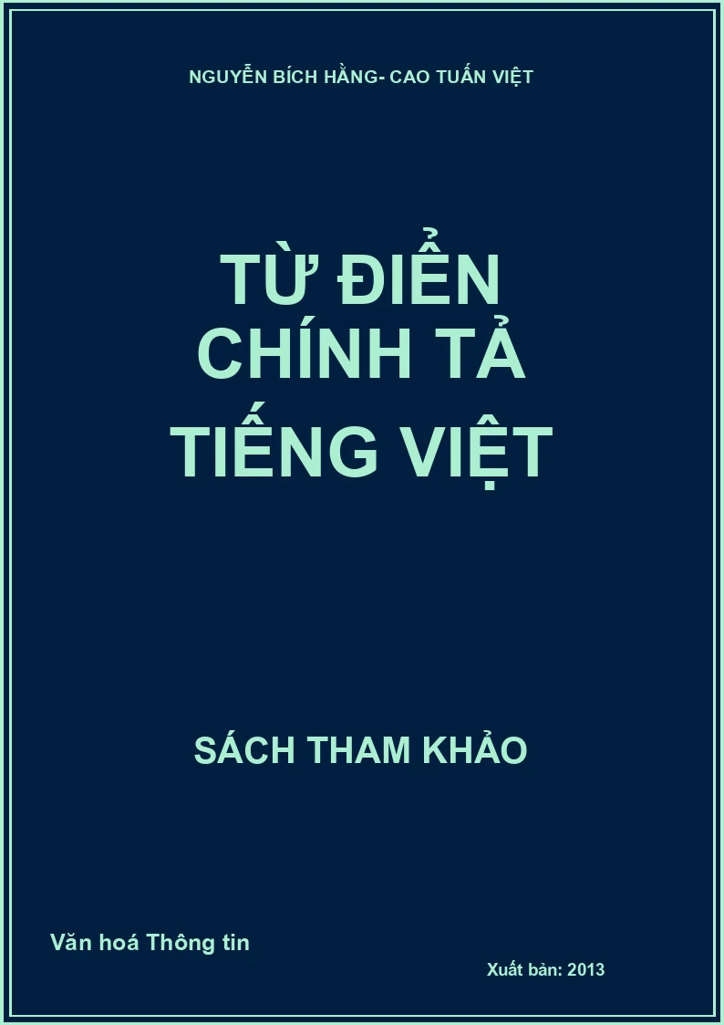 Từ điển chính tả tiếng Việt
