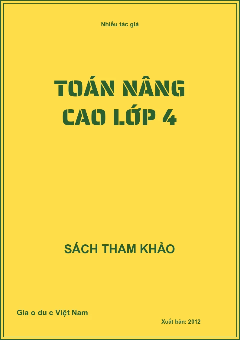 Toán nâng cao lớp 4