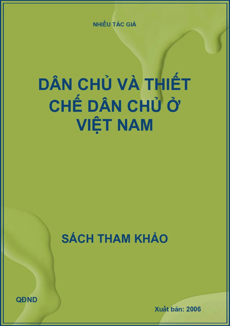 Dân chủ và thiết chế dân chủ ở Việt Nam