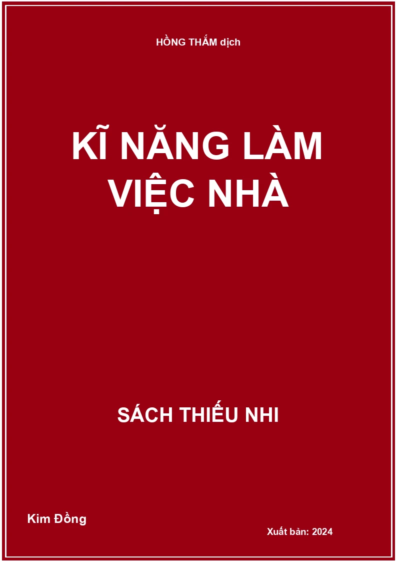 Kĩ năng làm việc nhà