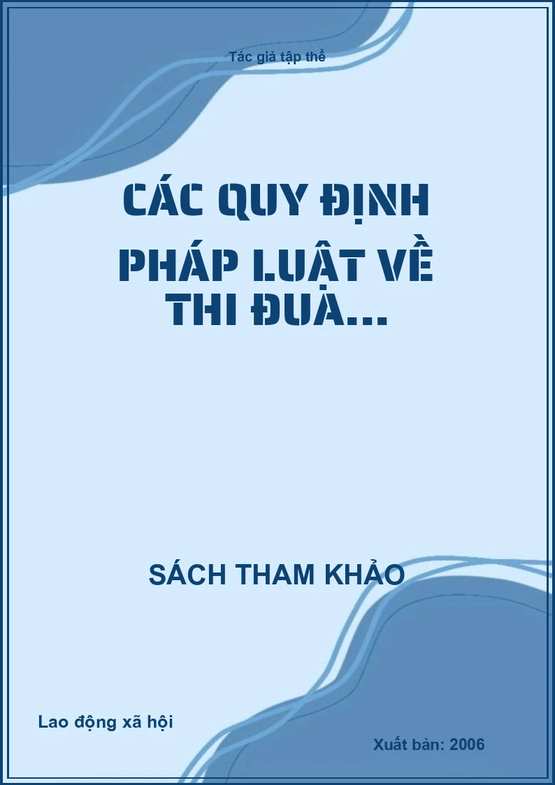 Các quy định pháp luật về thi đua...