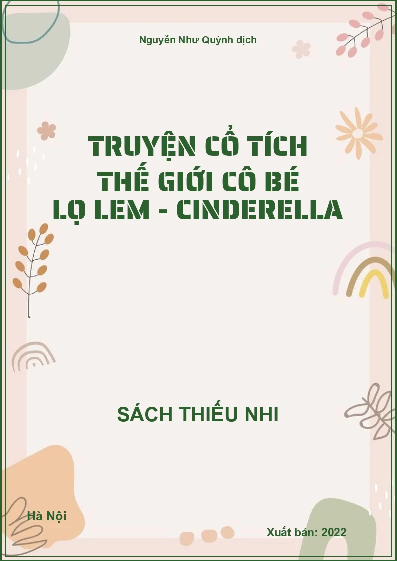 Truyện cổ tích thế giới Cô bé Lọ Lem - Cinderella