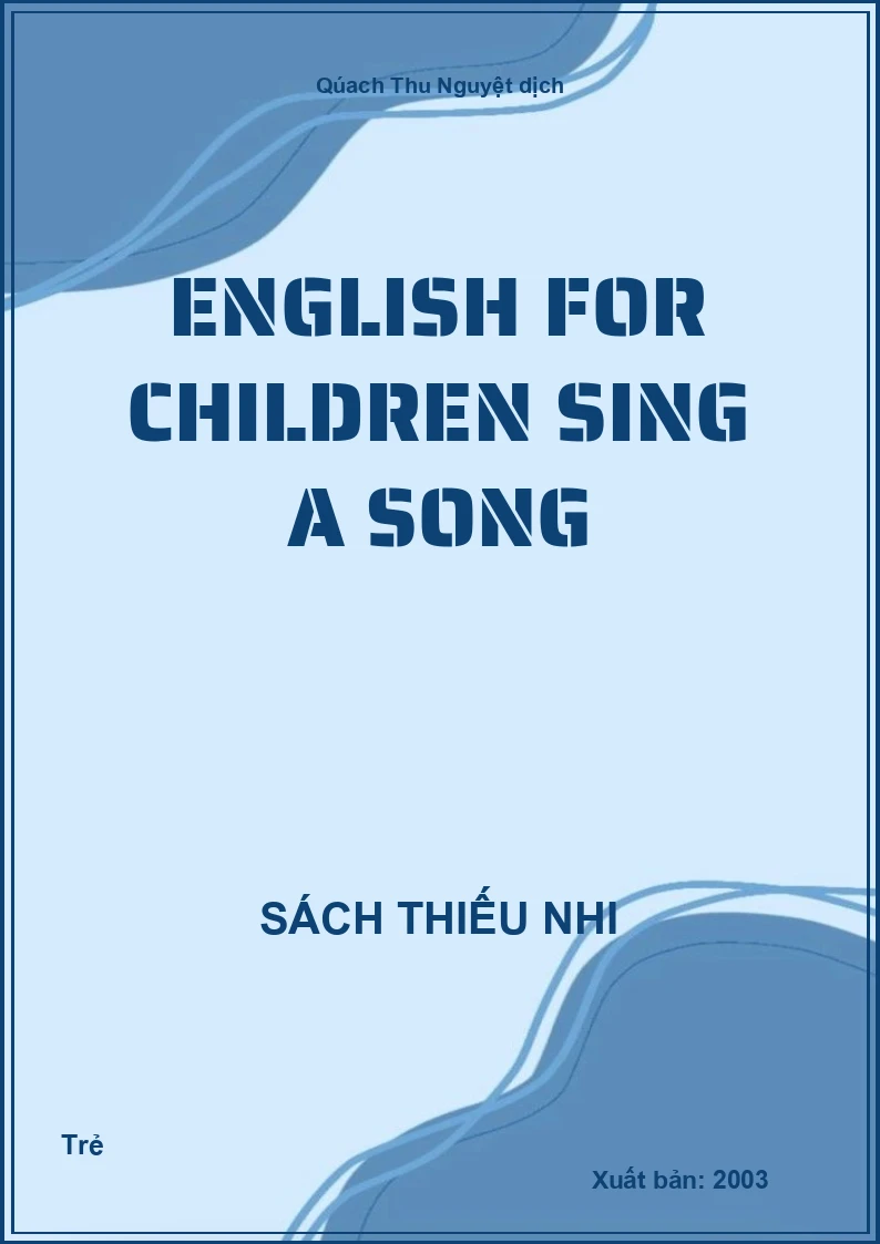 English for children Sing a song