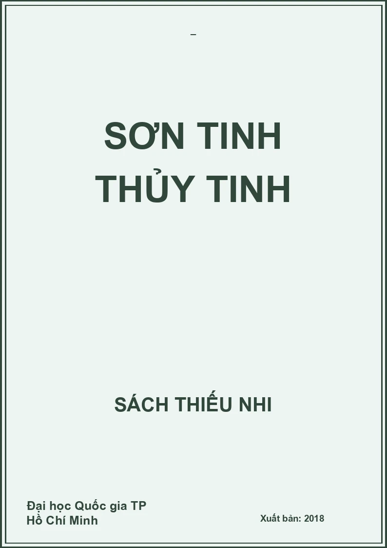 Sơn Tinh Thủy Tinh