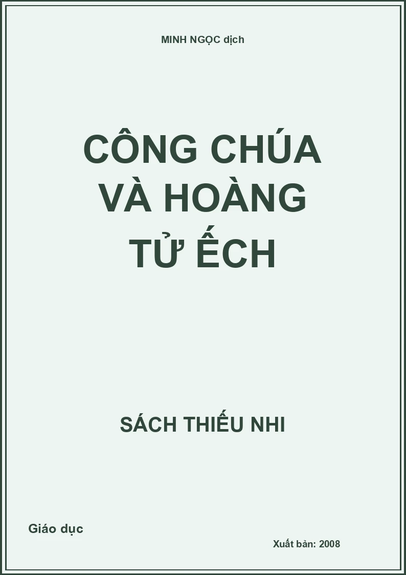 Công chúa và hoàng tử ếch