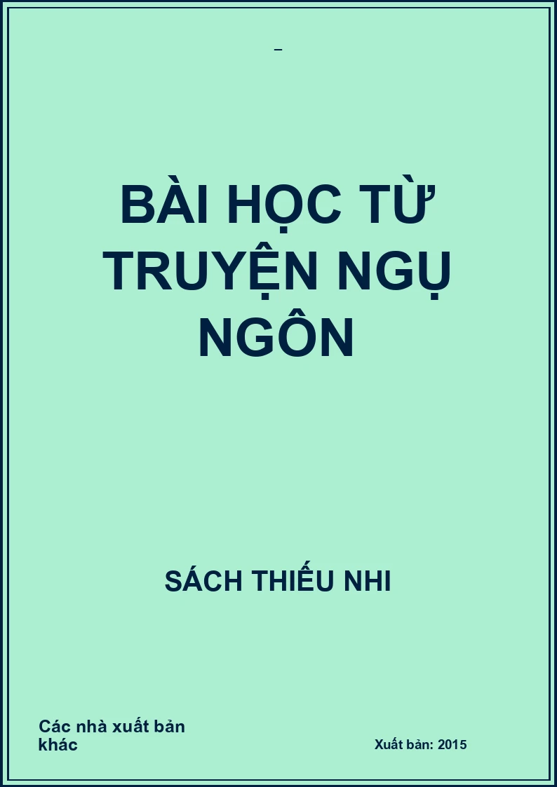 Bài học từ truyện ngụ ngôn