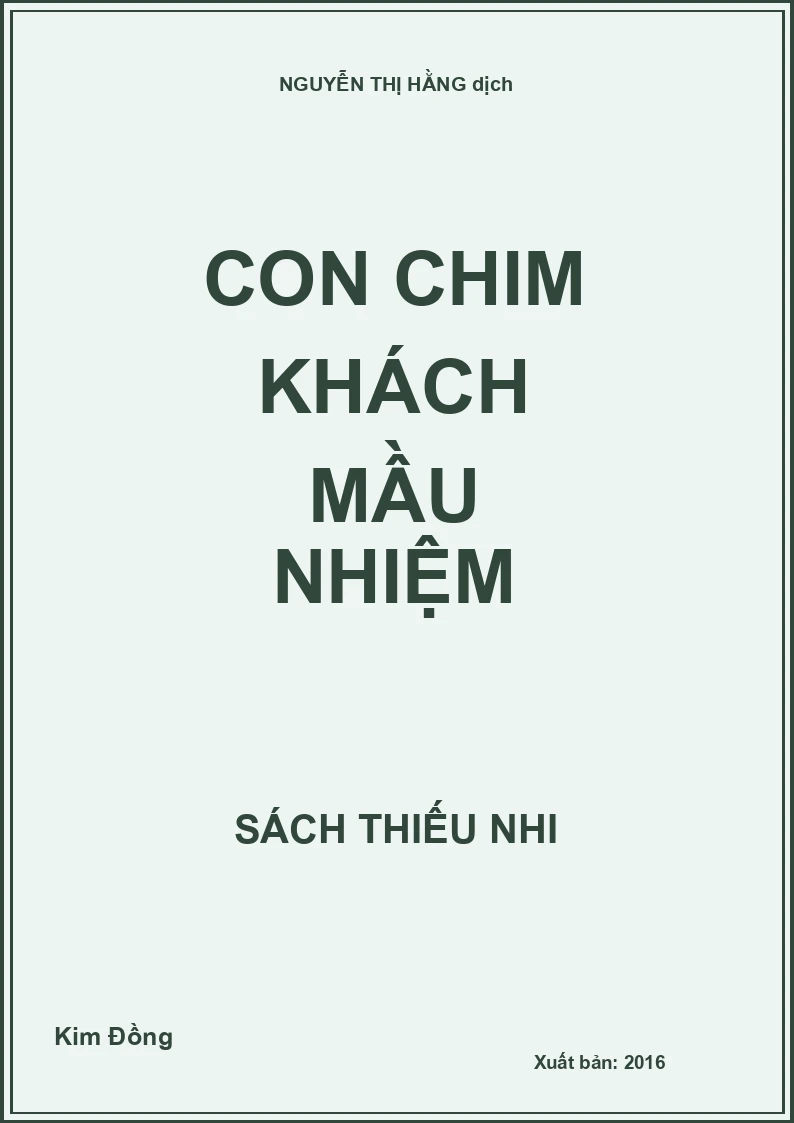 Con chim khách mầu nhiệm