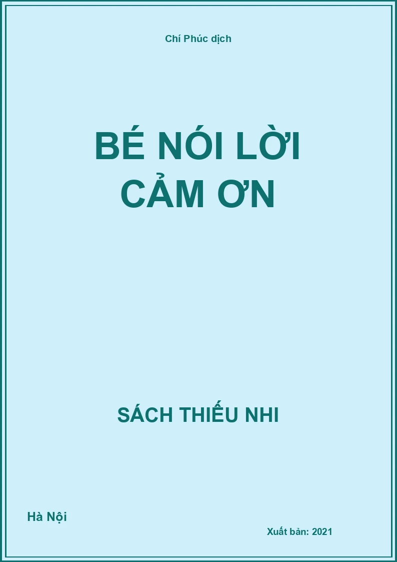 Bé nói Lời cảm ơn