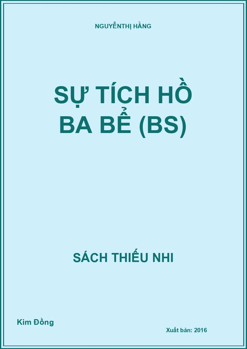 Sự tích hồ ba bể