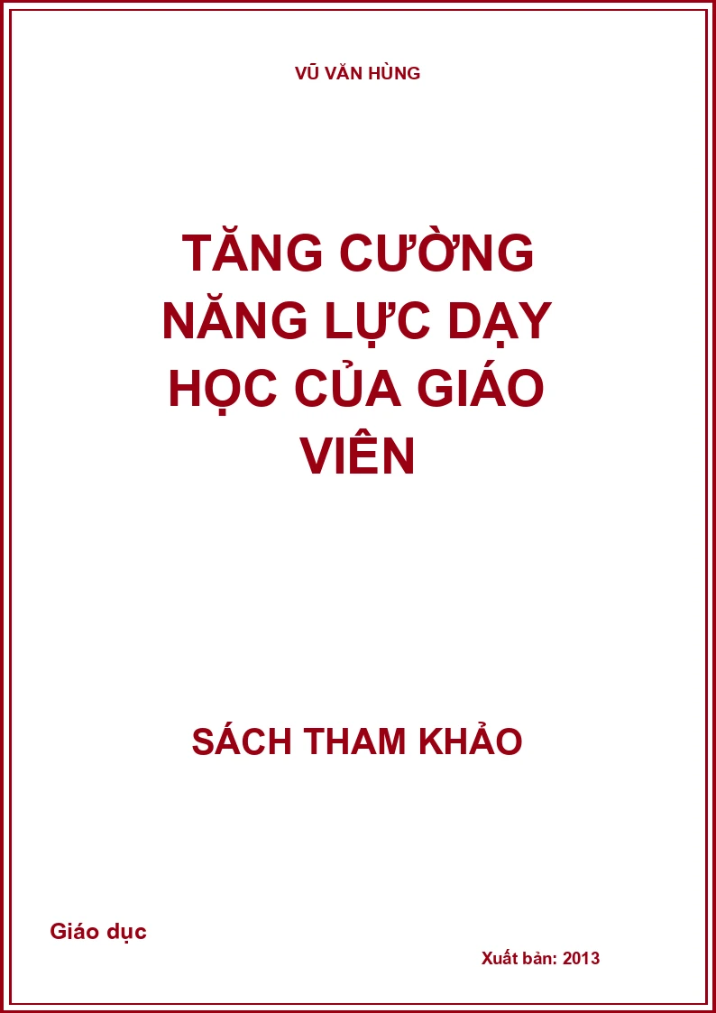 Tăng cường năng lực dạy học của giáo viên