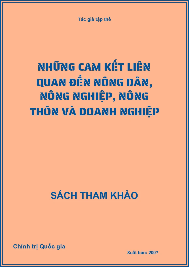 Những cam kết liên quan đến nông dân, nông nghiệp, nông thôn và doanh nghiệp