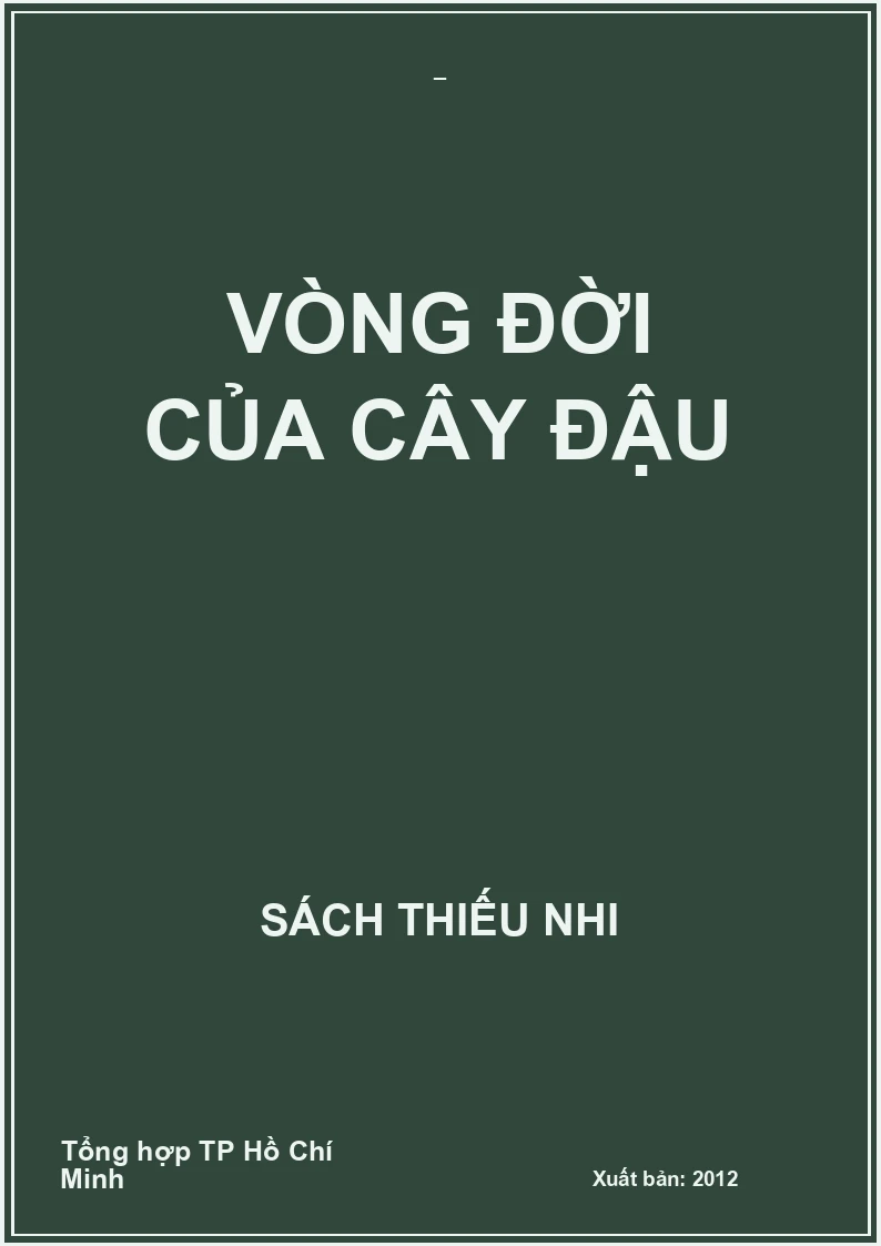 Vòng đời của cây đậu