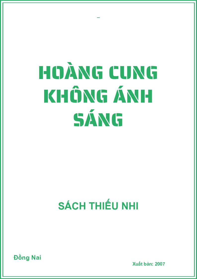 Hoàng cung không ánh sáng