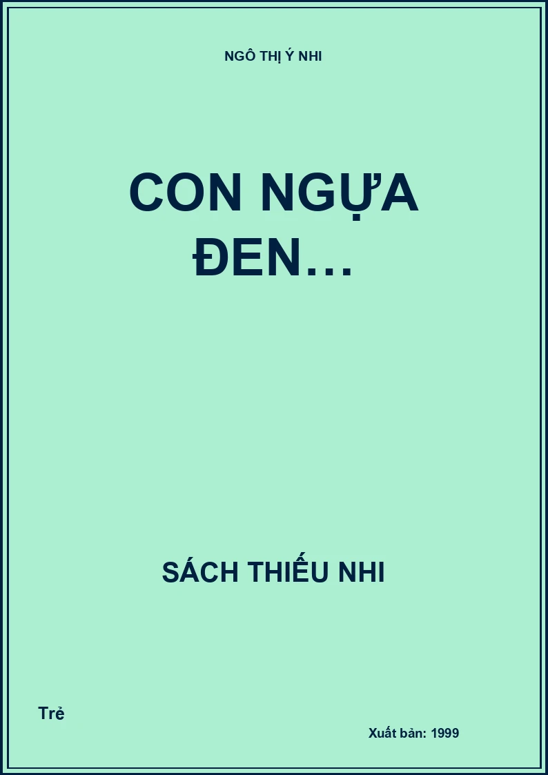 Con Ngựa Đen Đốm Trắng