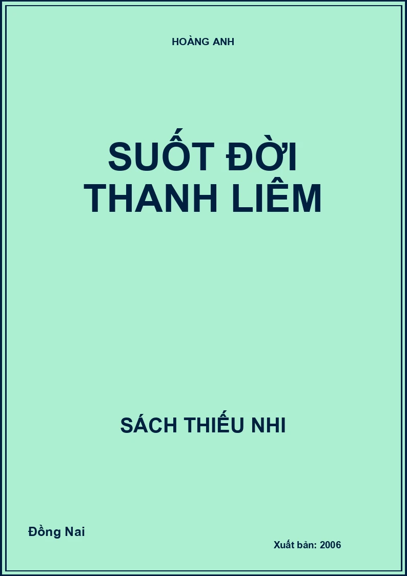 Suốt đời thanh liêm