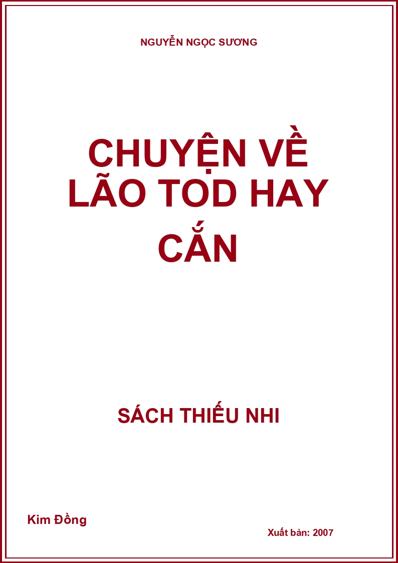 Chuyện về lão Tod hay cắn