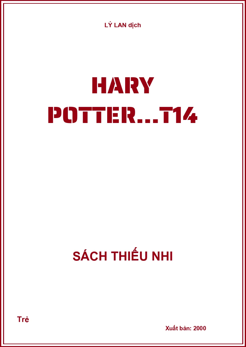 Harry Potter - Tập 14