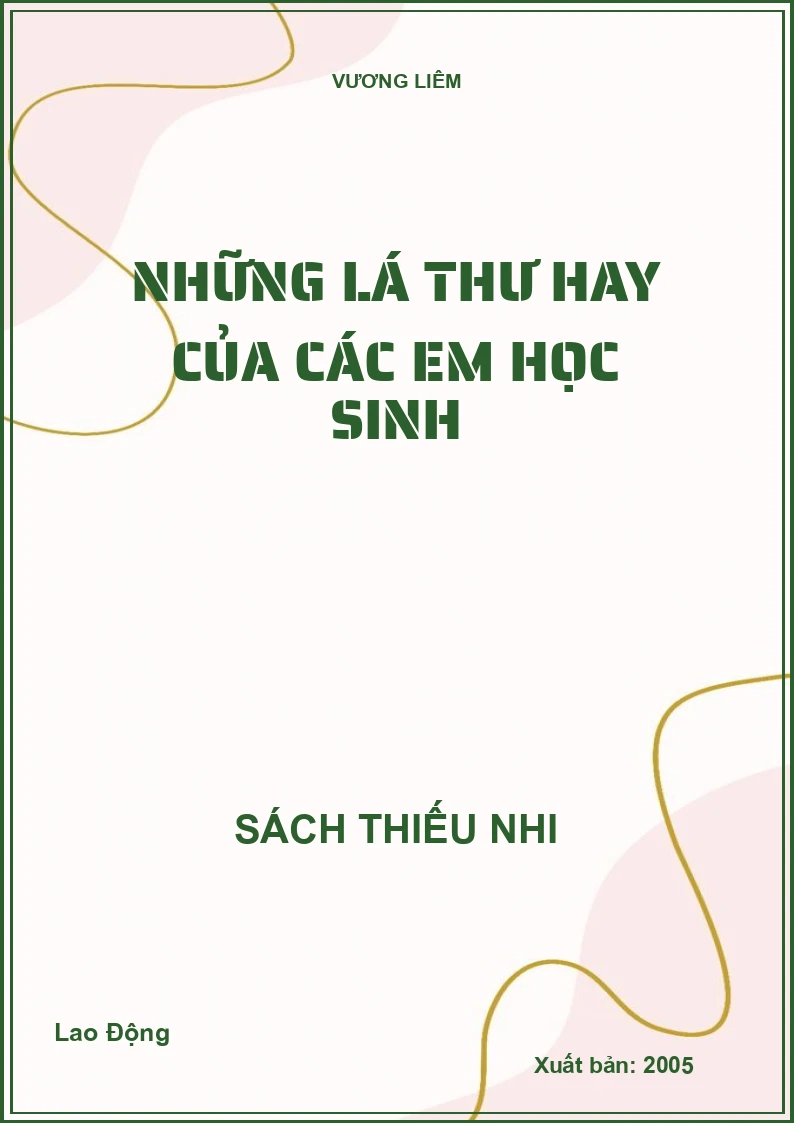 Những lá thư hay của các em học sinh