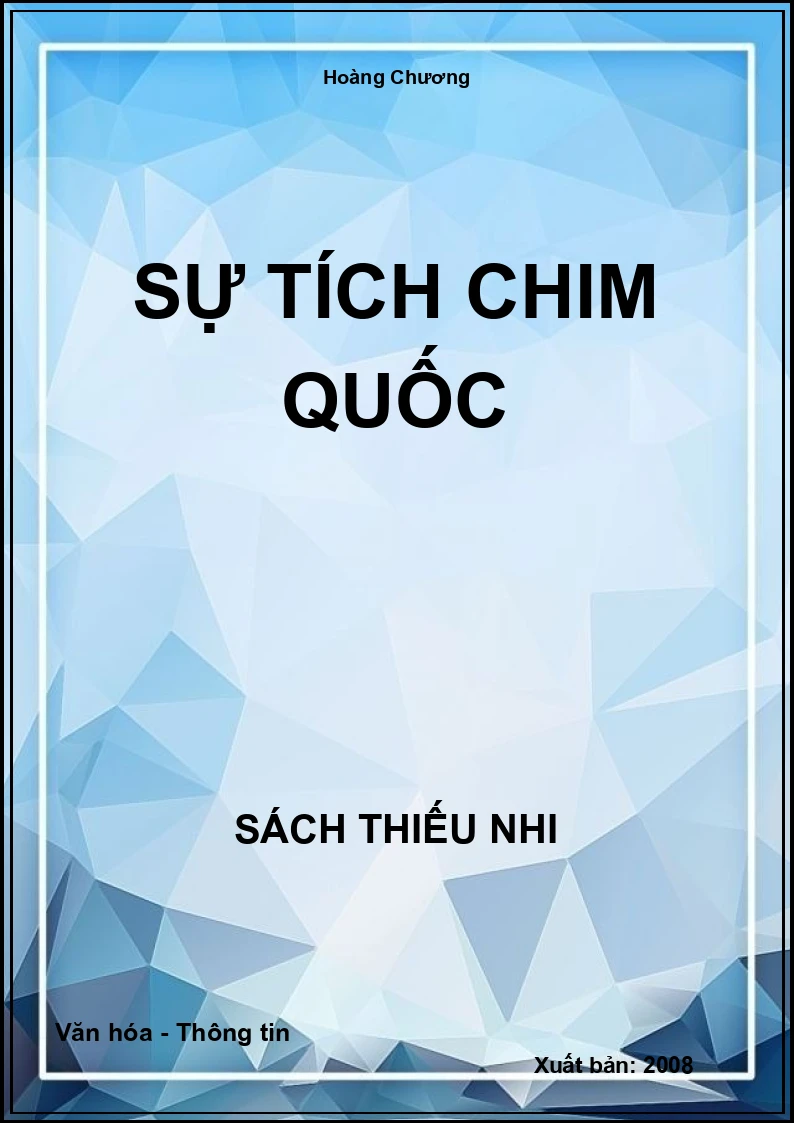 Sự Tích Chim Cuốc