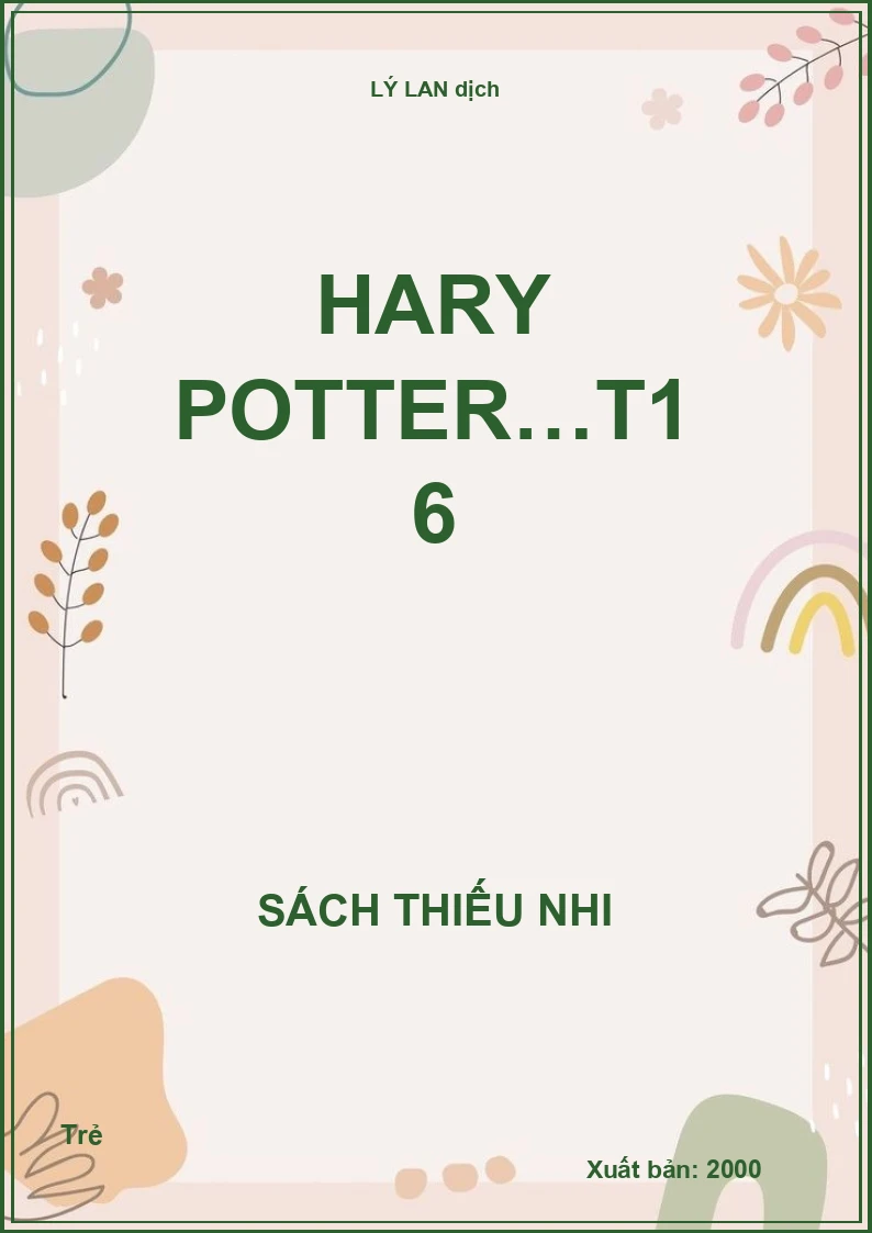 Harry Potter - Tập 16