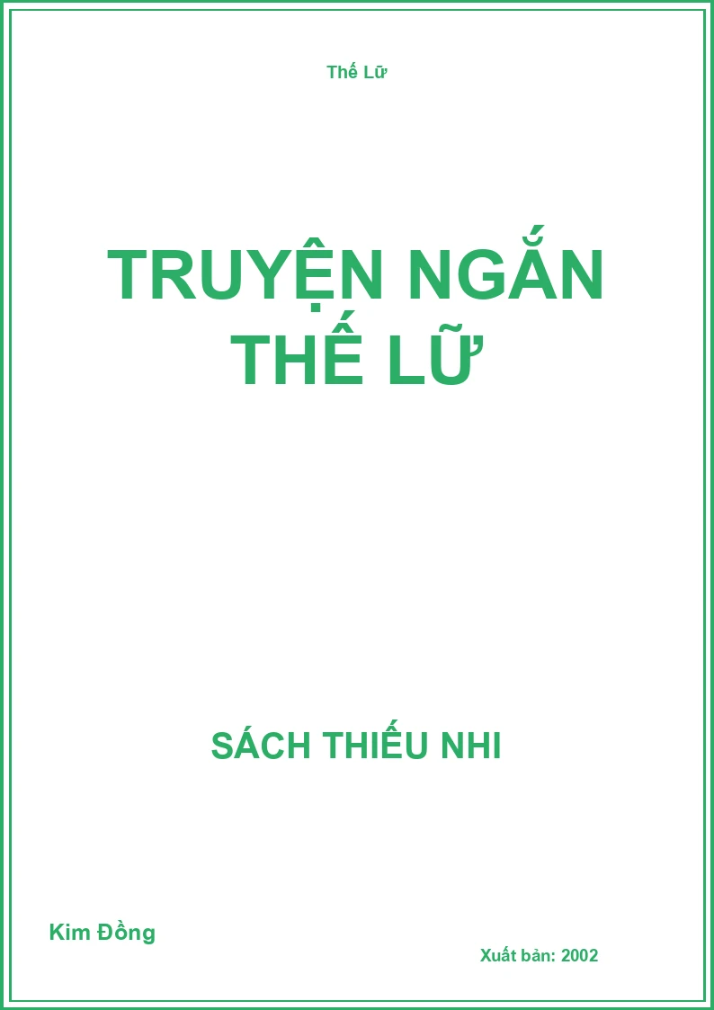 Truyện ngắn Thế Lữ