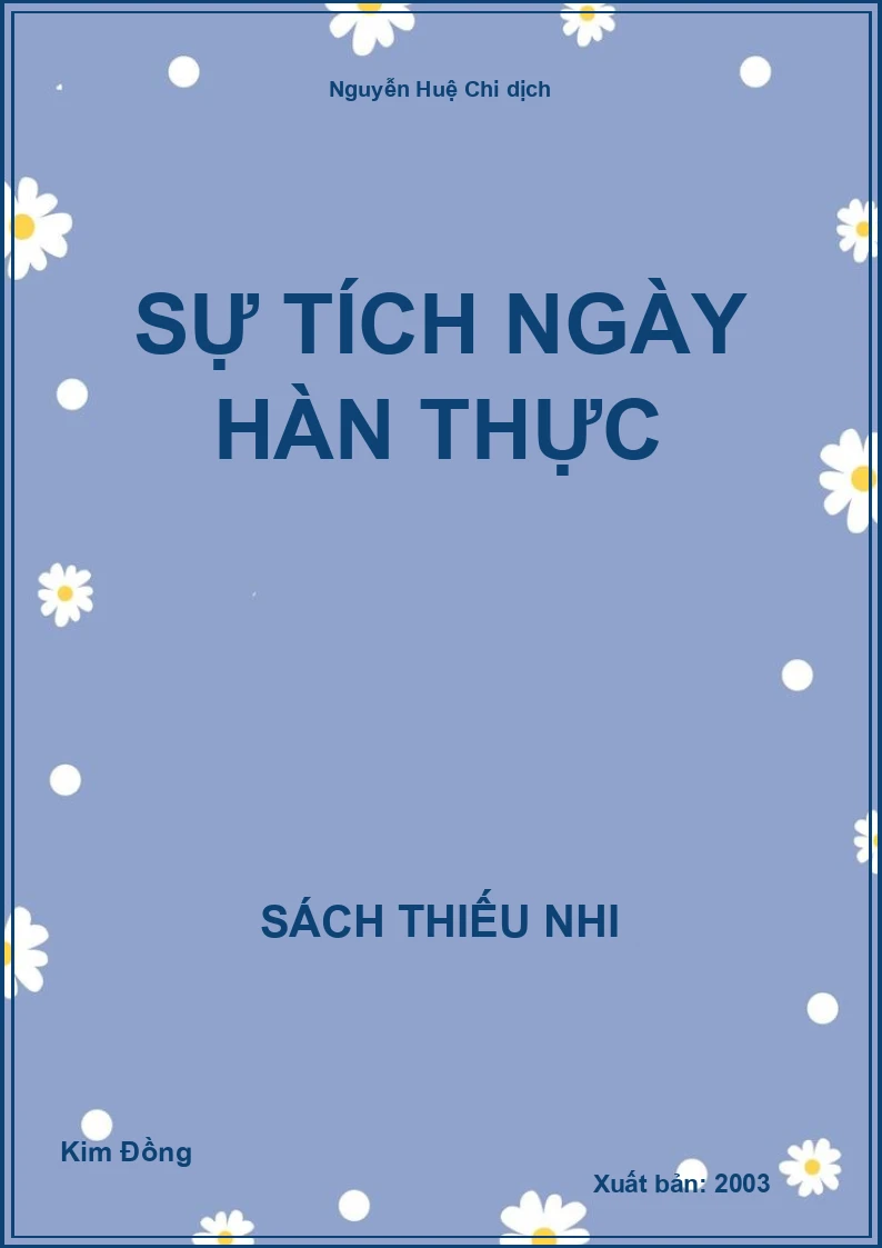 Sự tích ngày hàn thực