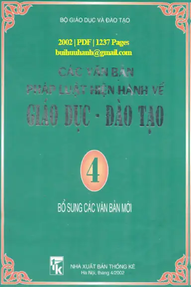 Các Văn Bản Pháp Luật Hiện Hành Về Giáo Dục Đào Tạo - Tập 4